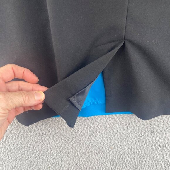 Calvin Klein Dress Womens 6 Blue Colorblock Sheath Rivet Studded Career Office - Picture 5 of 10